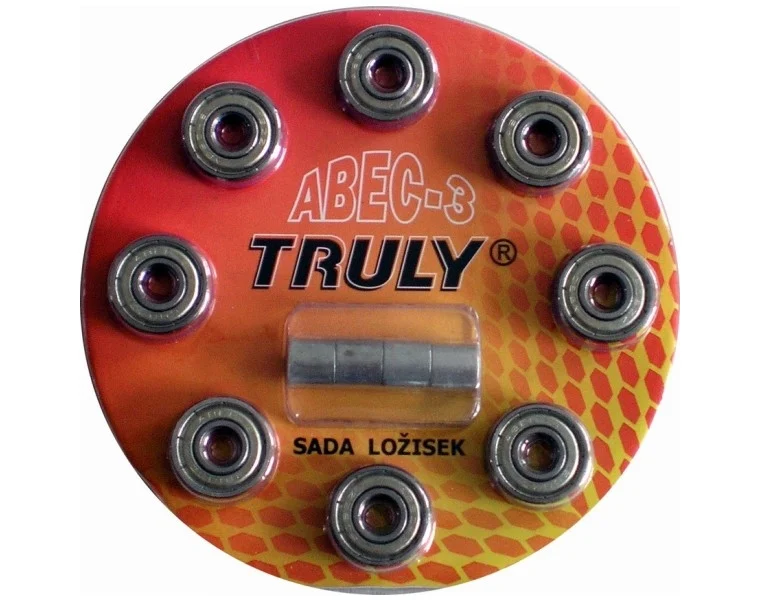 TRULY sada ložisek ABEC 3 Carbon/8ks