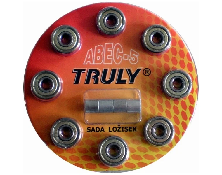 TRULY sada ložisek ABEC 5 Carbon/8ks